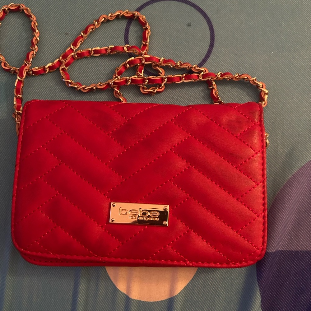 Quilted Red Crossbody Mini Bag